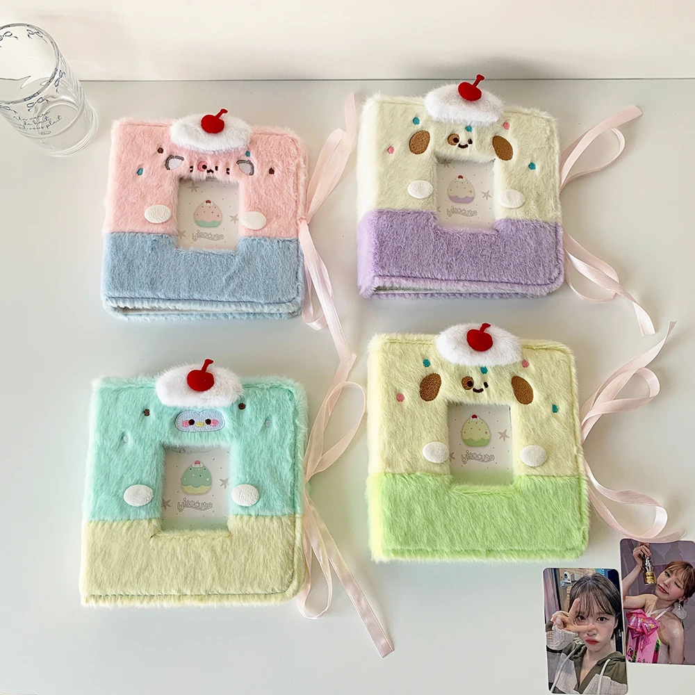 INS Style Kawaii Animal Shaped Plush Album Cute Loose-Leaf Album Cover Cute Collection Album for K-Pop Idol Goods Goo Card Book