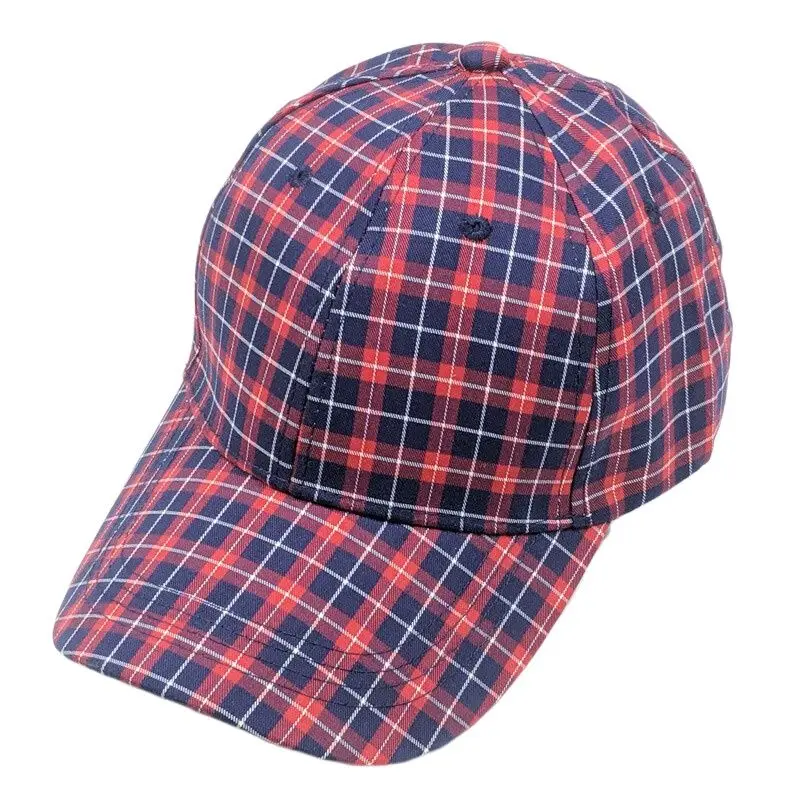 Red Plaid Hats for Men Classic 6 Panel Baseball Cap Adjustable Dad Hat Scottish Green Yellow