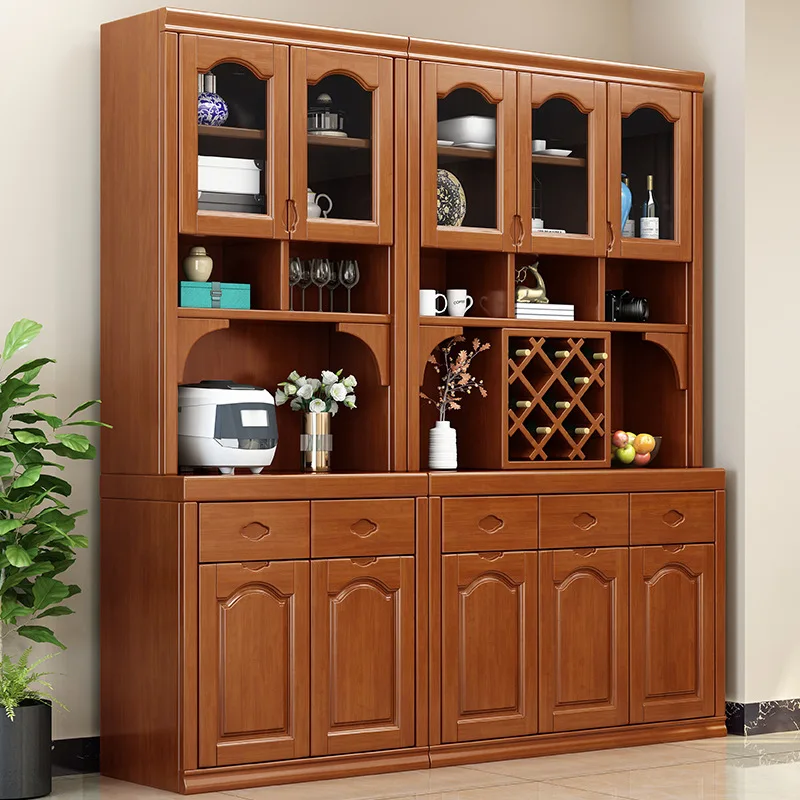 Solid wood living room furniture dining side  tea cabinet partition manufacturer