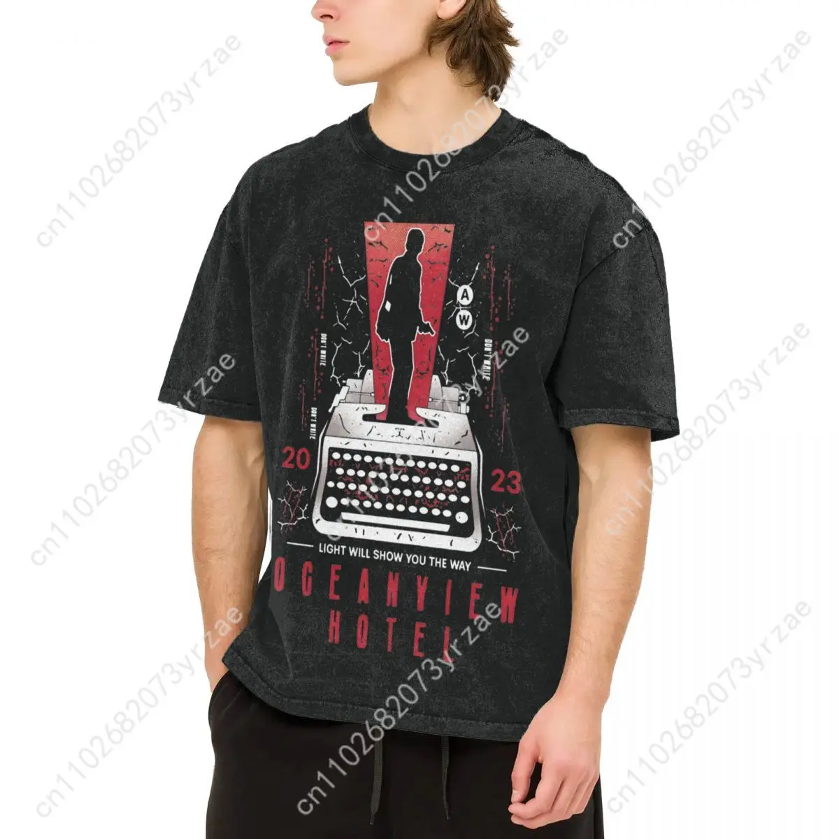 Alan Wake 2 Retro Wash Tshirt Man Woman High Quality Vintage T Shirt Cotton Short Sleeves Fashion T-shirt Soft Breathable Tops