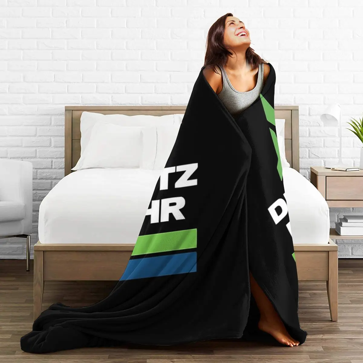 Deutz Fahr Logo Merchandise Blankets Fleece Super Soft Sofa Narzuty Do Domu Sypialnia Biuro Narzuty Narzuta Kołdra