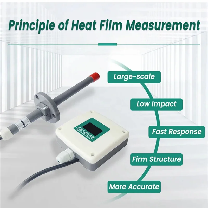 AK51-0-30M/S Pipes Wind Speed Sensor High Precision Plumbing Air Speed Volume Measuring  Transmitters