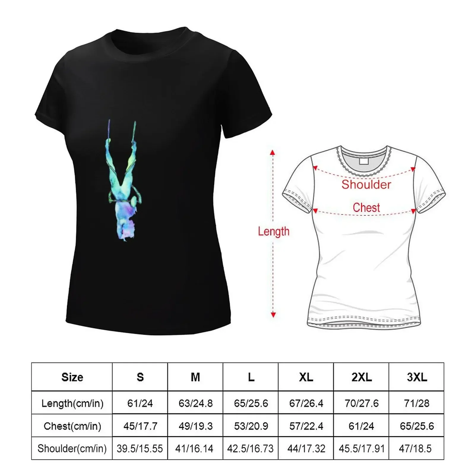 Trapeze girl T-shirt lady clothes shirts graphic tees cute clothes black t-shirts for Women