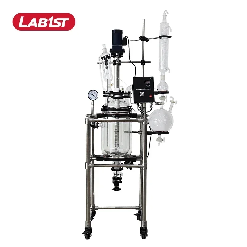 Lab1st Decarboxylation Jacketed Glass Reactor 20L