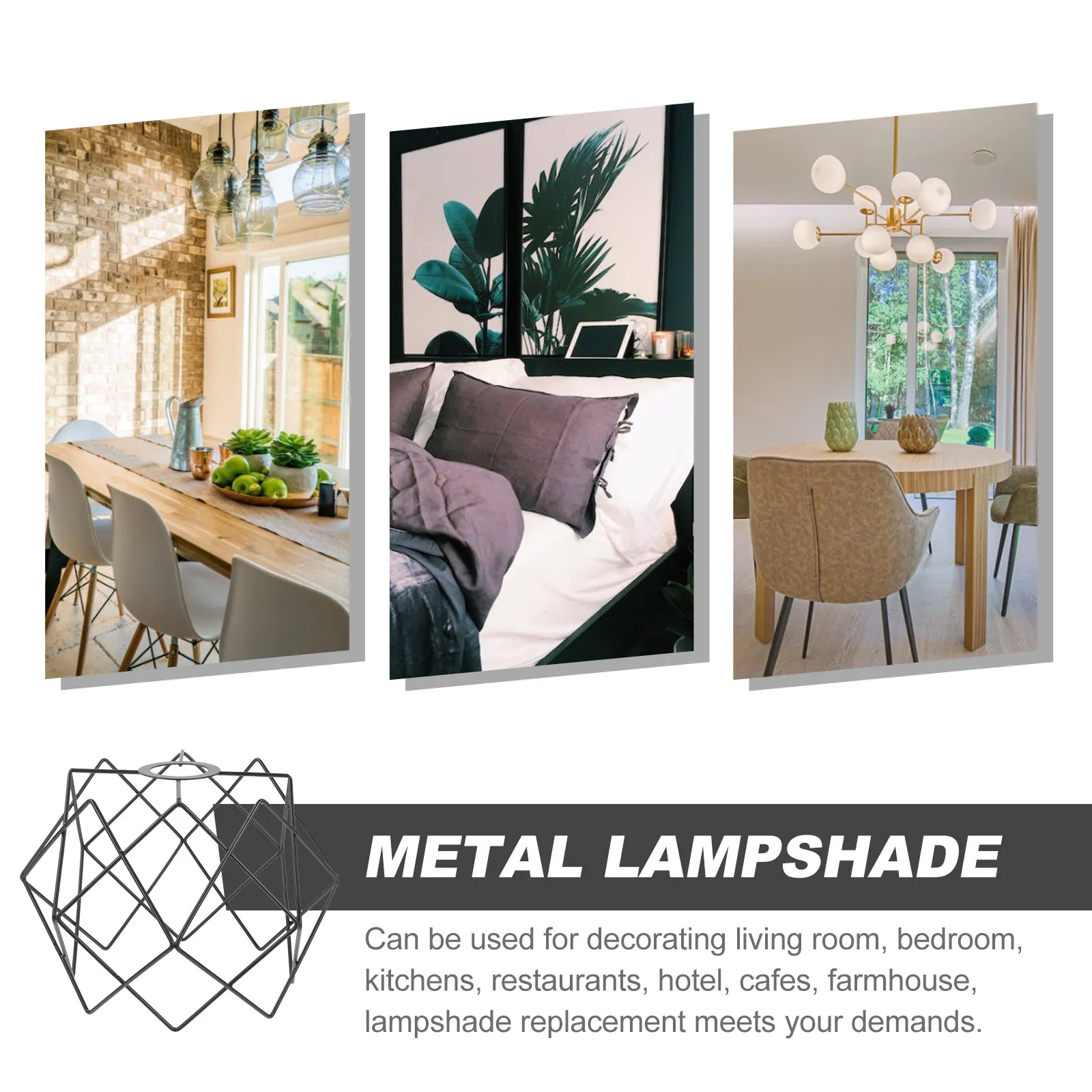 Vintage Hollow Out Metal Lampshade Black Pendant Lamp Shade E27 Modern Replacement Light Cover for House Restaurant Hotel Living
