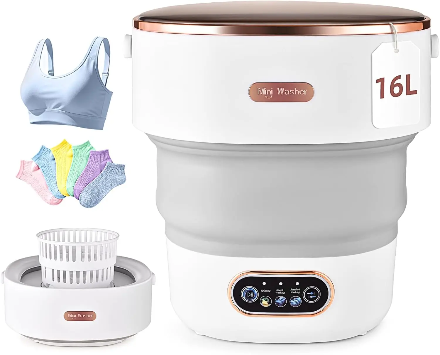 

Мини-портативная стиральная машина для путешествий, складная стиральная машина для общежитий, кемпинга, детской одежды