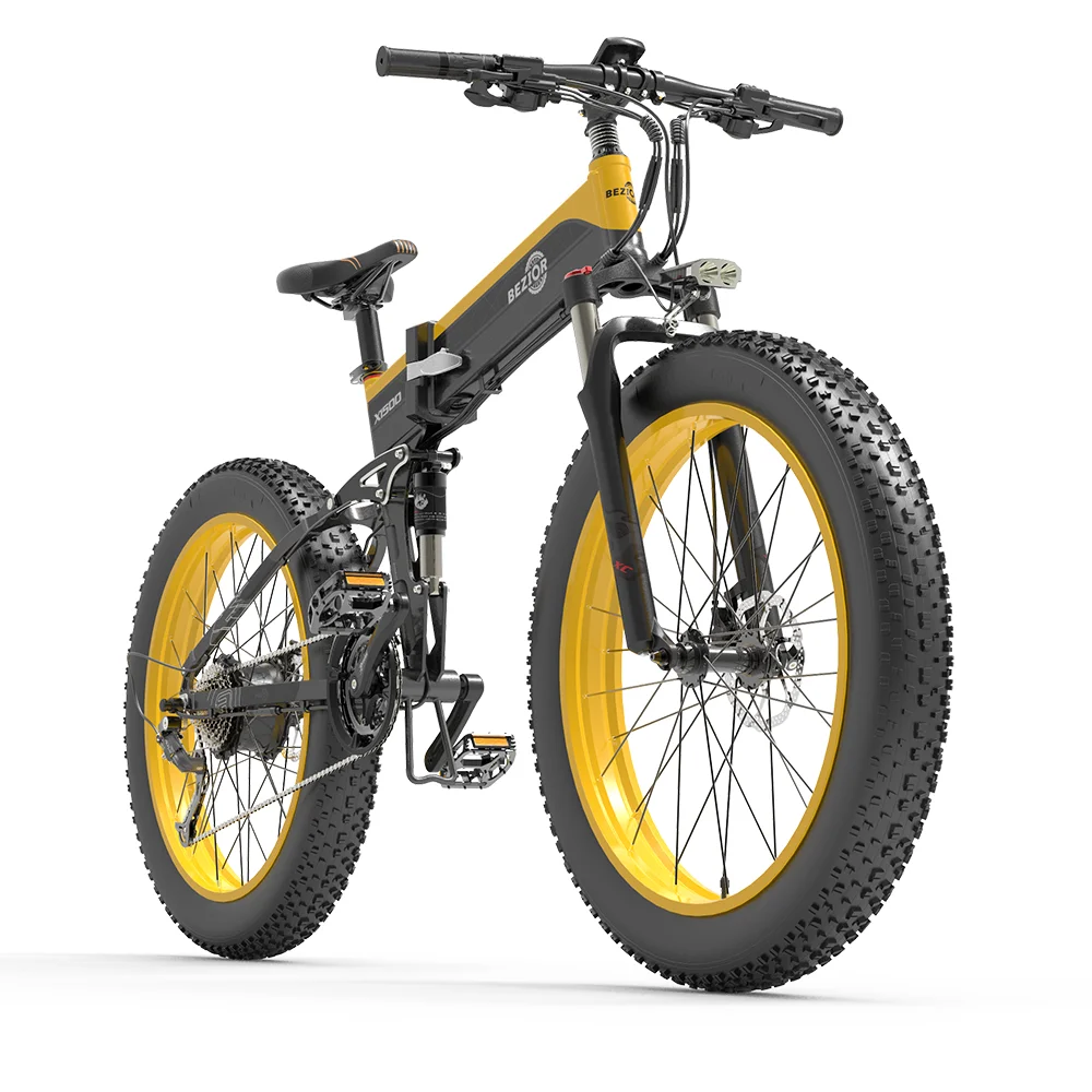 AliExpress NONE BEZIOR X1500 48V12.8AH Battery E-bike Adult Electric Bicycle1500W Motor Electric Bike 26 Inch Fat Tires E-Mountain Bike