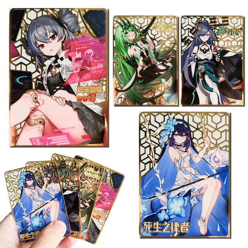 Anime Goddess Story Honkai Impact 3 Prometheus Beautiful characters DIY homemade Metal cards Toy collection Birthday present