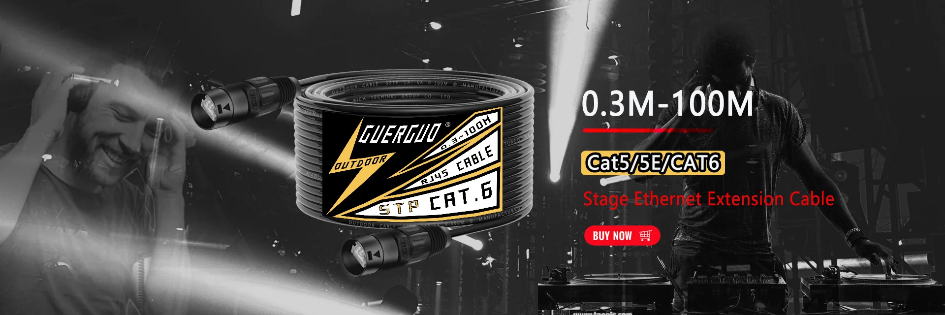0,3 M-100 M 1 PC CAT6 RJ45 Bühne EtherCON Verlängerung Ungeschirmtes Kabel Outdoor & Indoor LAN Netzwerk UTP Kabel mit Zinklegierung Stecker – Detail 1