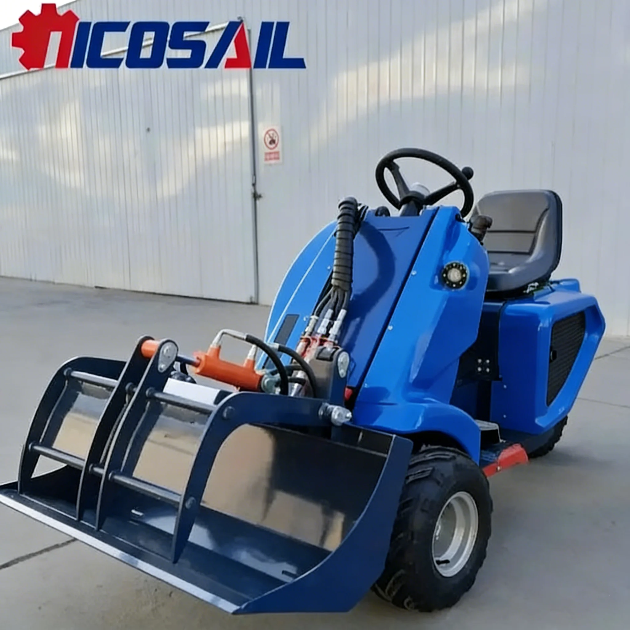 

Quick delivery of hydrostatic mini skid steer loader, 3-wheel, multi-functional, with core engine, factory price, multi-purpose