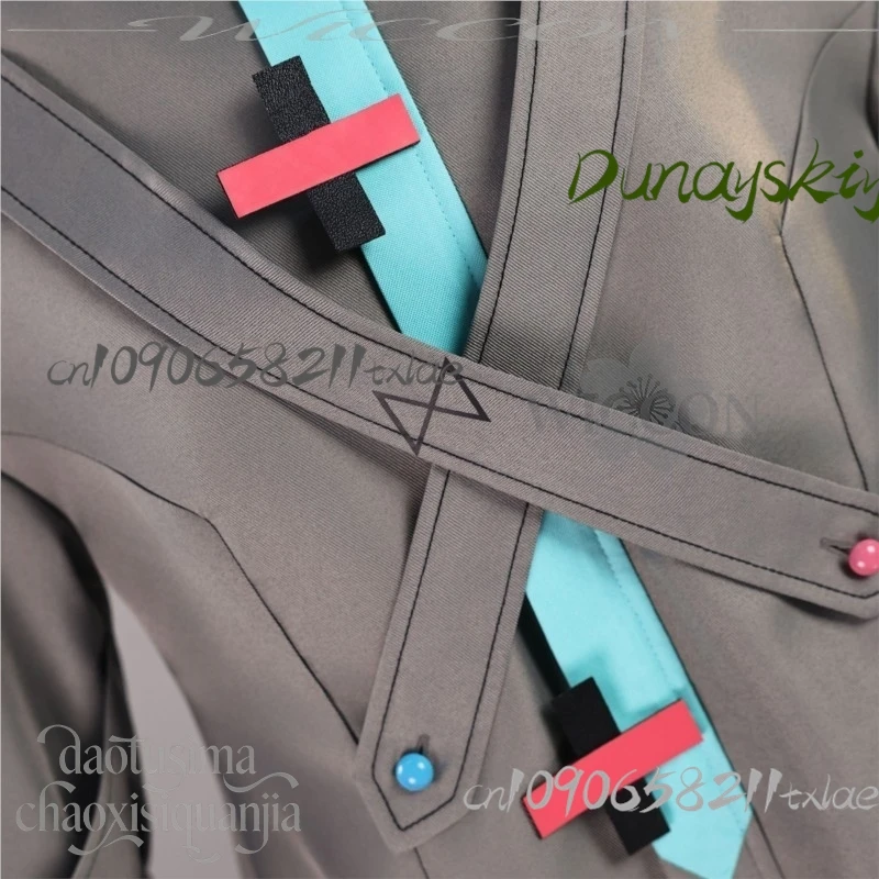 Shop1104629319 مخزن مشروع Sekai المرحلة الملونة! فيلم لا يمكن أن يغني زي الرسوم المتحركة التأثيري معطف رمادي Y2K Jirai Kei أغطية الرأس