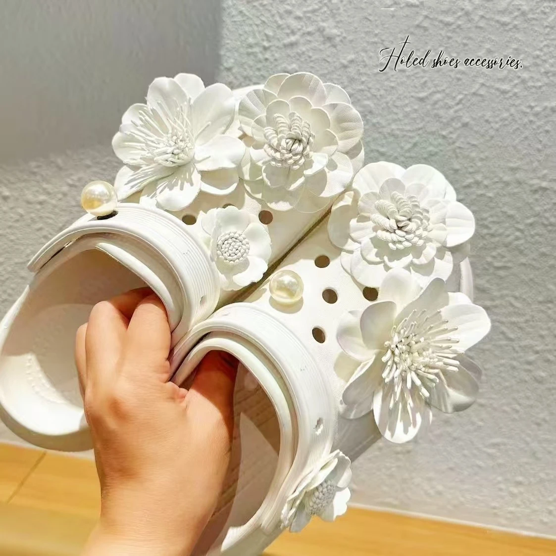 الإبداعية ثقب إكسسوارات أحذية هلام الأحذية الكرتون النساء DIY بها بنفسك اكسسوارات أبازيم الأحذية ثلاثية الأبعاد الديكور زهور الأحذية القابلة للإزالة
