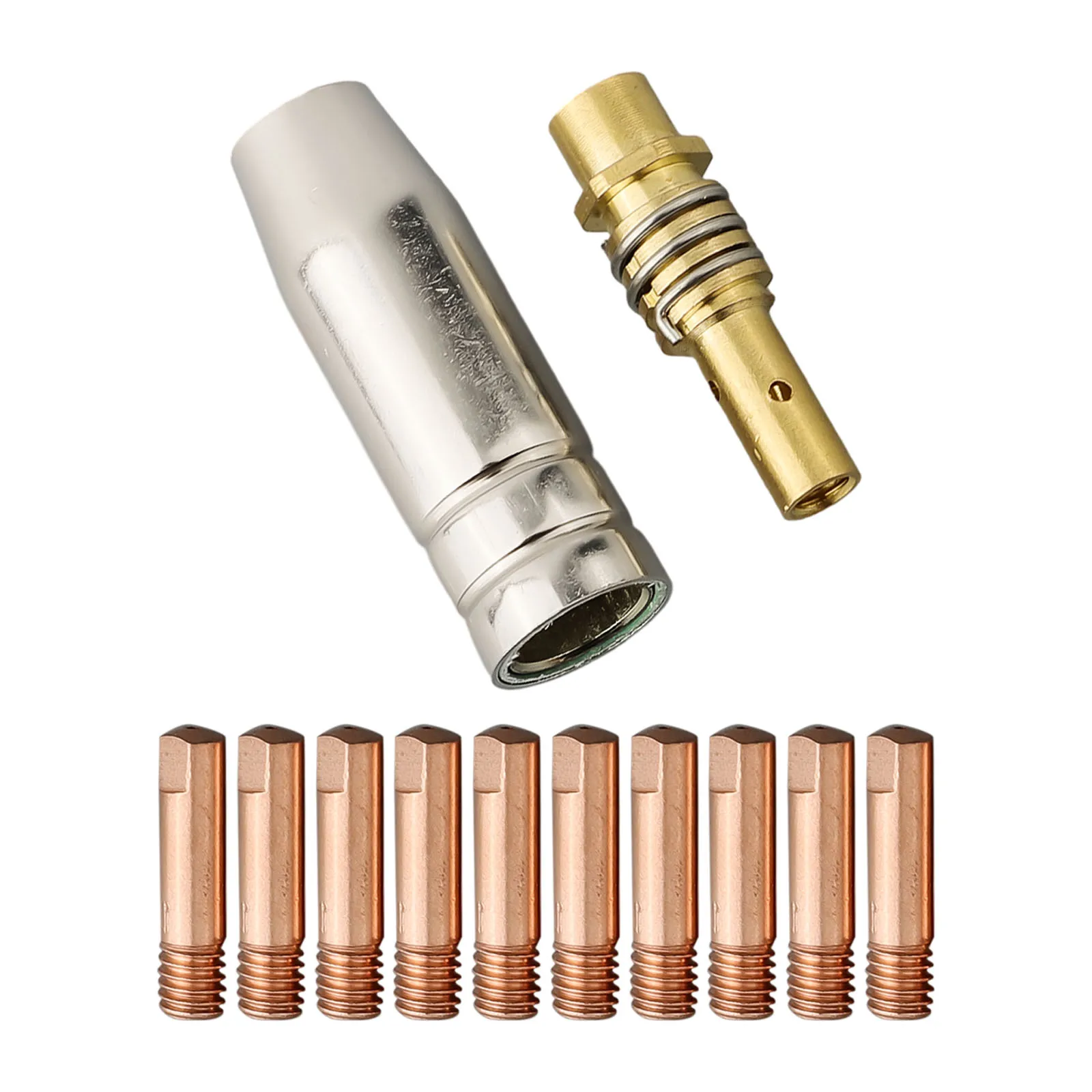 MB15 MIG Welding Nozzle Welding Contact Tip MIG Torch 0.8 X 25mm 12 Pcs Copper MB15 MIG MIG Weldind Torches Tool