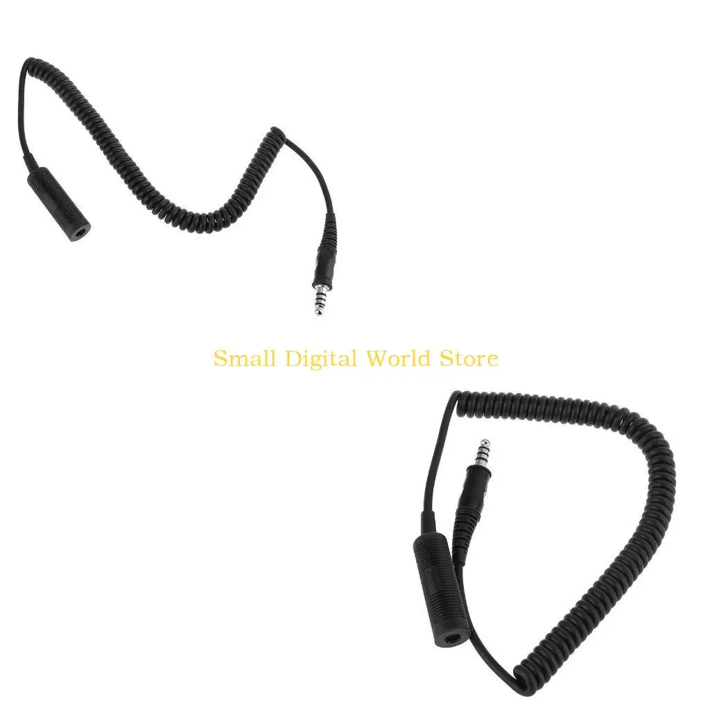 77UB Tactical Headset Adapter Cable Durable Stable U-92A/U to U-174/U Helicopter Military Headphone Extension Line Cable Cord