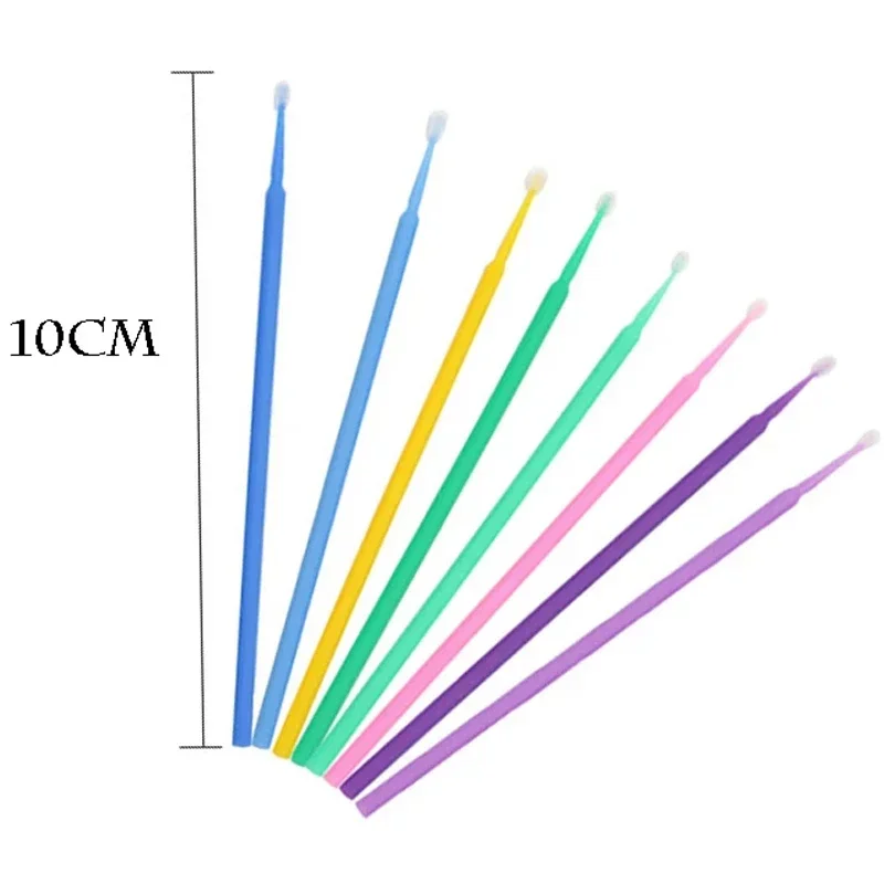 500 sztuk/partia jednorazowy aplikator mikroszczotki do przedłużania rzęs szczoteczki do czyszczenia rzęs szczoteczki do ust kije narzędzia do makijażu