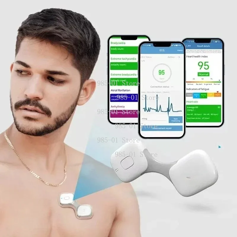 Bluetooth mobile wireless ECG device, 24-hour ambulatory Holter for continuous dynamic EKG monitoring and recording