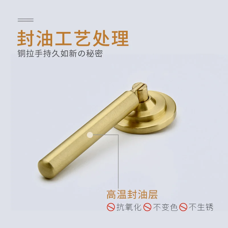 New Chinese style pure copper handle cabinet, wardrobe door handle, gold cabinet drawer, small handle, simple and luxurious