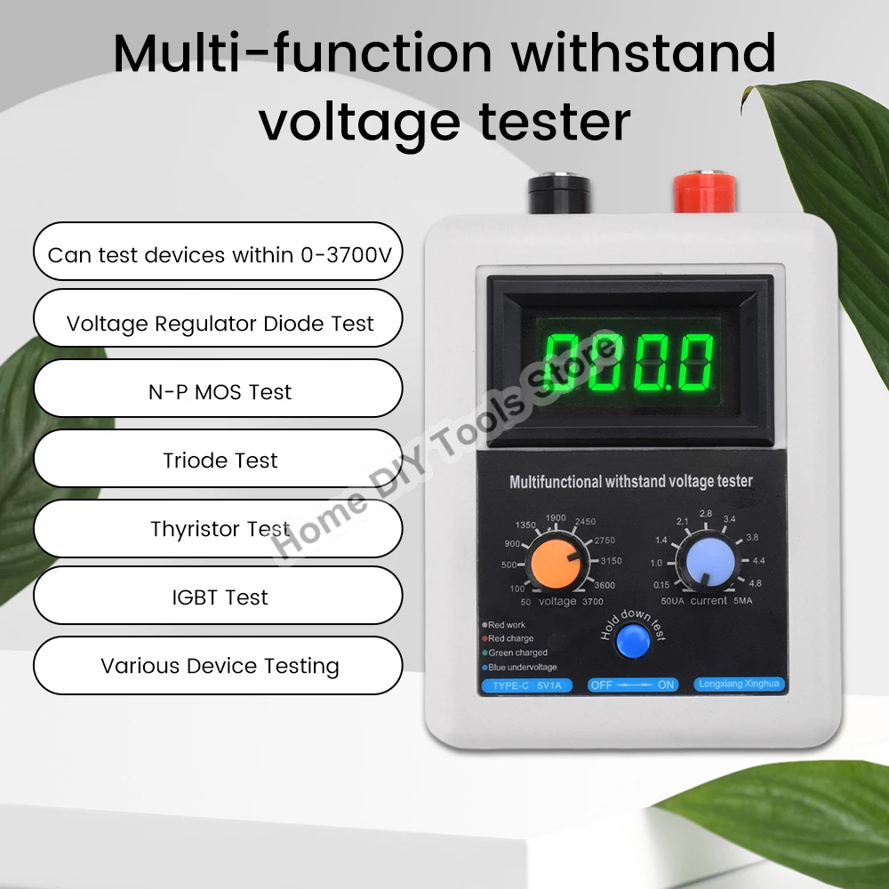 0V-3700V IGBT Voltage Capability Transistor Tester Diode MOS Triode LED Voltage Capability MOV Withstand Voltage Tester