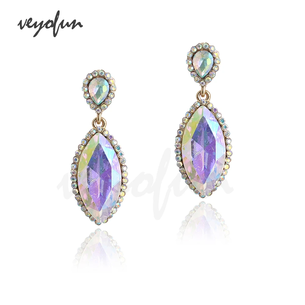 Veyofun Classic Crystal Drop Earrings Vintage Bride Dangle Earrings for Women Fashion Jewelry