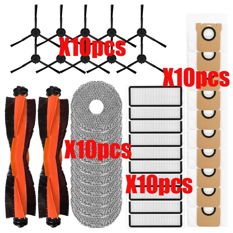 For Dreame Bot L20 Ultra/X20 pro Robot Vacuums Main Side Brush Hepa Filter Mop Cloths Rag Dust Bag Spare Part Accessories