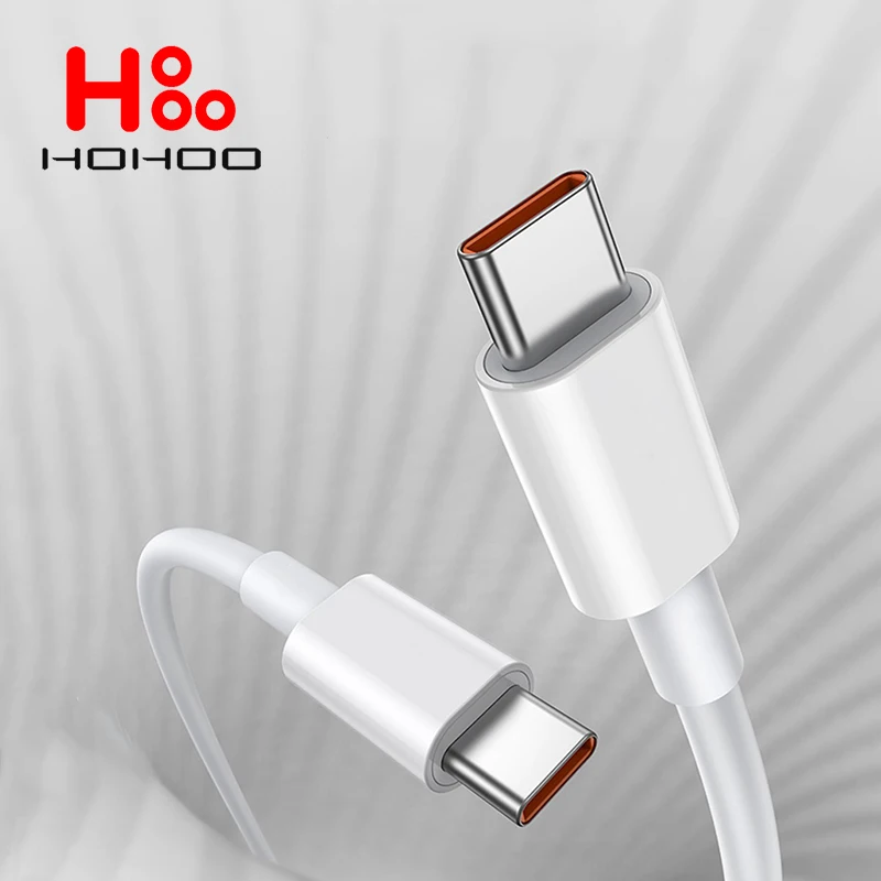 100W USB-C To Type-C Cable for Samsung Galaxy A52s S20FE S23 Ultra Xiaomi Poco X3 Pro Redmi K50 40 60 Fast Charging Type C Cable