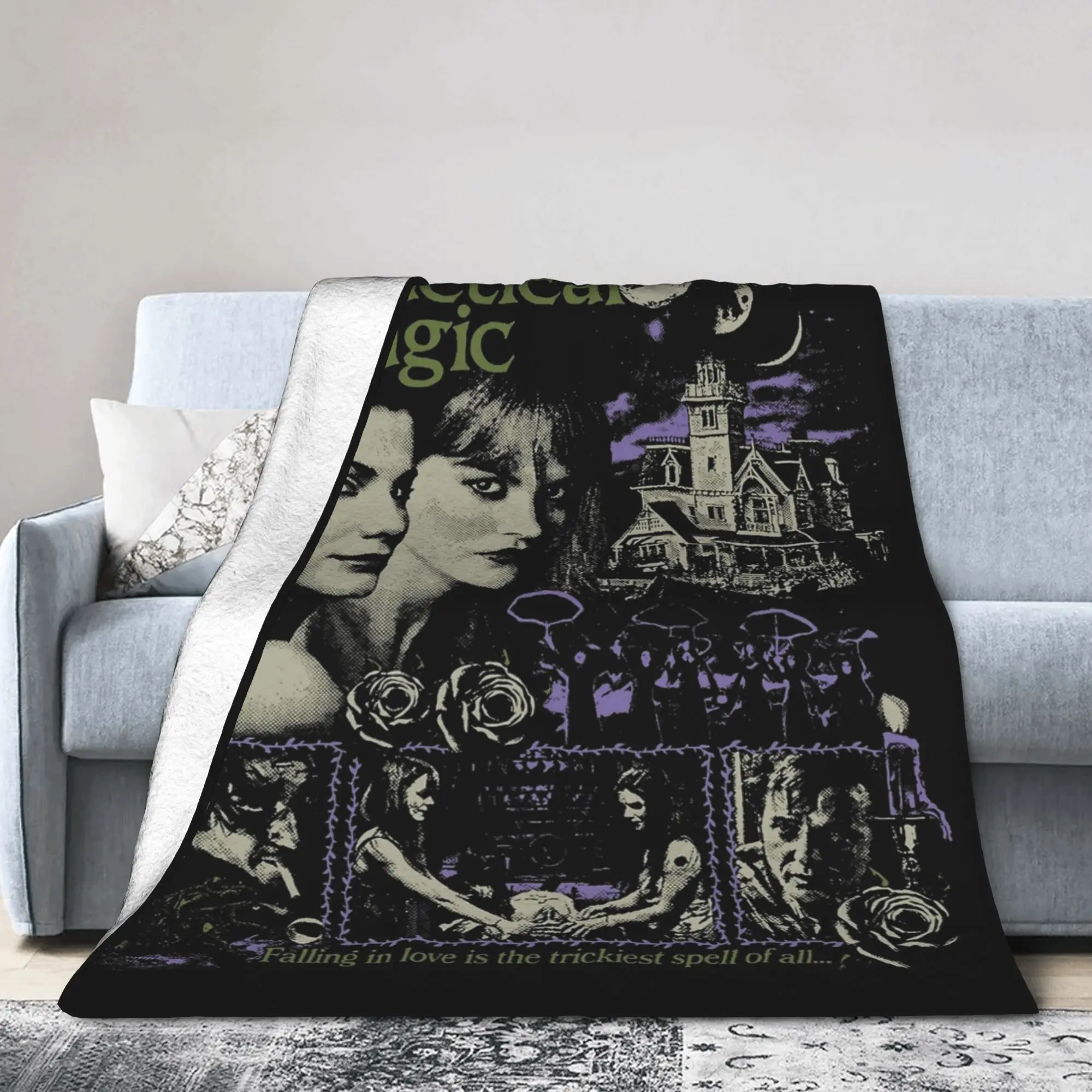 Midnight Margaritas Practical Magics Blankets Coral Fleece Plush Autumn/Winter Soft Throw Blanket for Bedding Outdoor Quilt