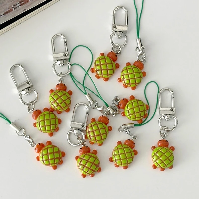 Lovely Turtle Phone Lanyard Keychain Cartoon Turtle Phone Chain Keyring Pendant Camera Earphone Case Charms Couple Gift