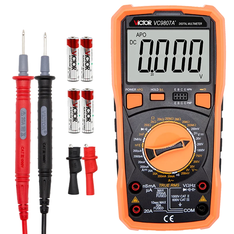 

VICTOR VC9807A+ ac dc Manual Range multimeter digital with flashlight function