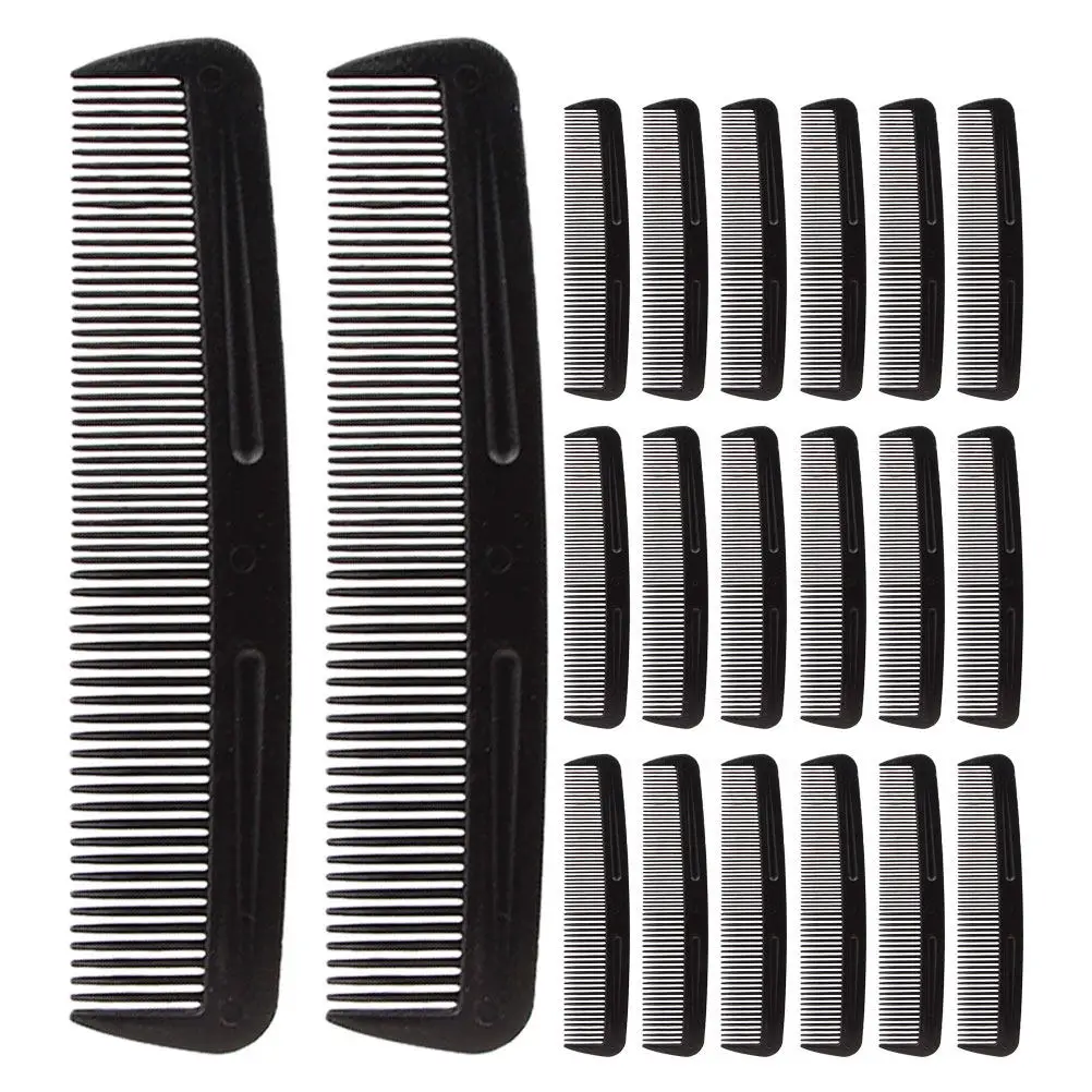 

200Pcs Black Hair Comb Fine Wide Tooth Dual Side Pocket Comb Hairdressing Styling Travel Mens Womens Outdoor Small Combs