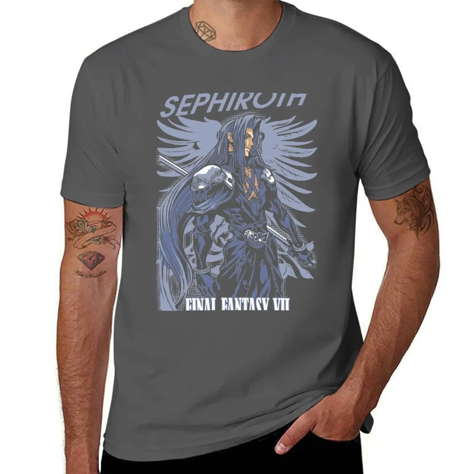 

SEPHIROTH FFVII T-Shirt t shirt men 100% cotton luxury brand t shirt man casual T-Shirt