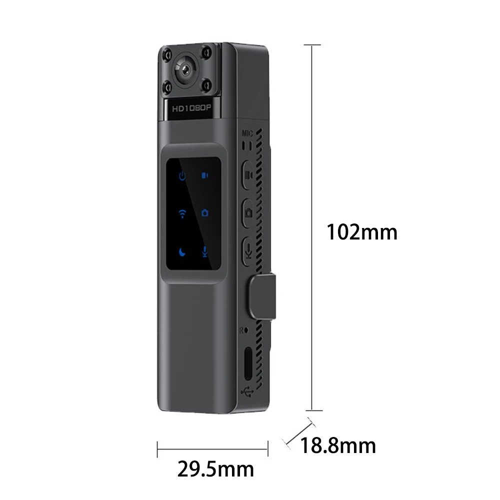 HD 1080P Portable Back Clip Camera Mini DV Police Recorder 180 degree Rotating Lens Infrared Night Vision Recorder