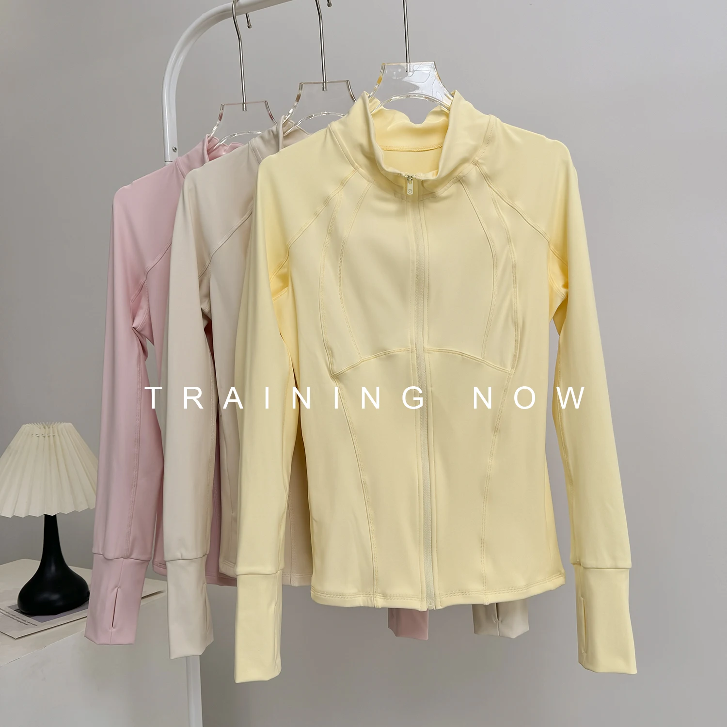 

Yoga clothing jacket for women in autumn and winter stand collar zipper Pilates fitness top jacket running exercise sports