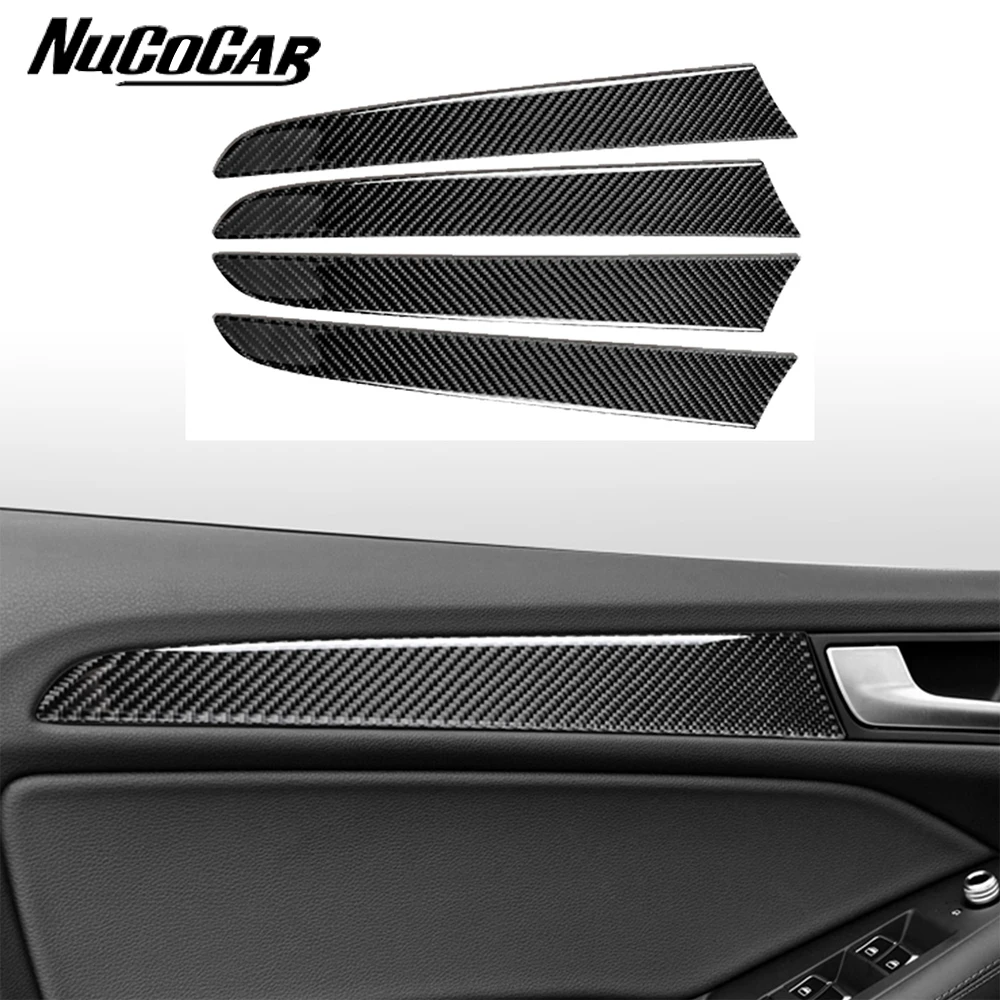 

For Audi Q5 SQ5 8R 2010-2018 Carbon Fiber Door switch armrest Panel Trim Cover Car Interior Accessories Decorative Stickers