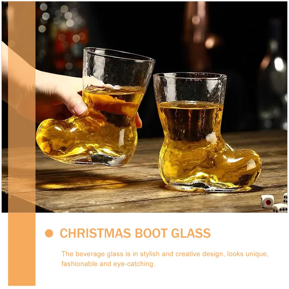 

Boot Glass Cup Creative Beverage Drinking Mug for Dad Husband Boyfriend Fathers Day Valentines Boot