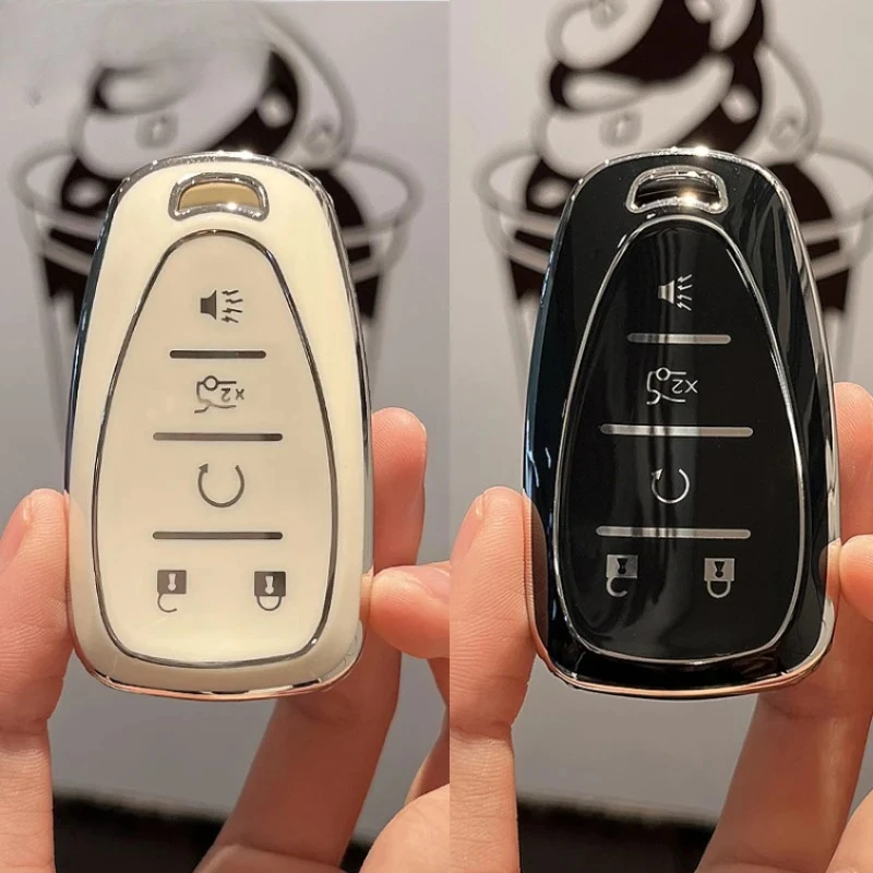 

Чехол для автомобильного ключа с 4 5 кнопками, брелок для Chevrolet 2017-2019 Chevy Malibu Camaro Cruze Traverse Sonic Volt Bolt Equinox