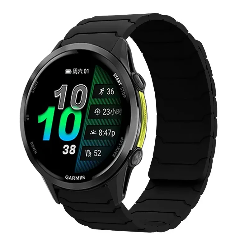 18 20 22 mm Silikonarmband für Garmin Venu 4 3 2 3S 2S Band Forerunner 255 165 265 255S 265S 970/Active 6/5/4 Magnetarmband – Detail 13