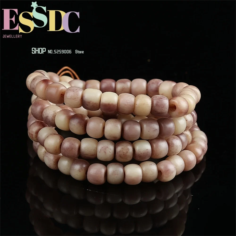 

Wholesale Trendy Natural Light Blood Camel Buddhist 108 Prayer Mala DIY Beaded Bracelet Jewelry Hand Sculpted Bone Craft