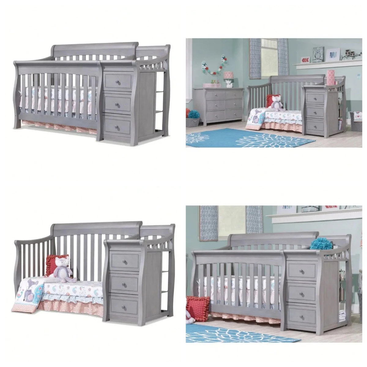 Gold Seller Simple Fashion Multifunctional Solid Wood Crib