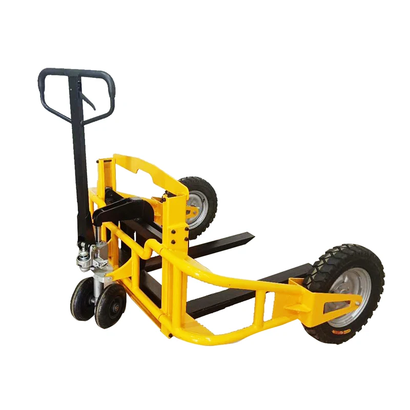 Rough Off Road Outdoor Adjustable 1T 1000kg 1200kg  1250kg 1.5T Hand All Terrain Pallet Truck