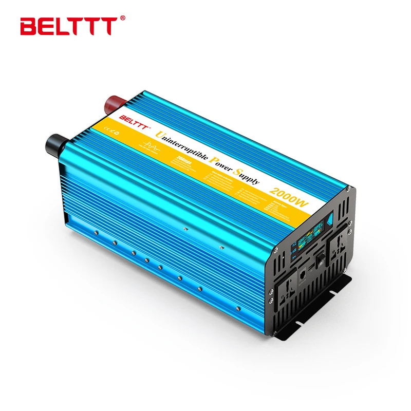 4000W 12V 220v solar pure sine wave power inverters with AC charger 2000watt dc to ac converter battery 2kw charging inverter