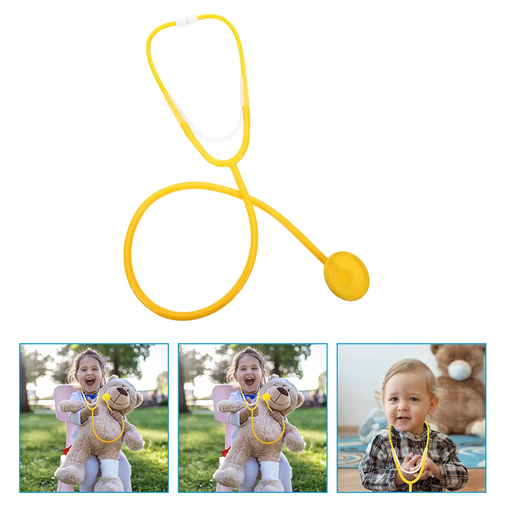 3 قطعة سماعة الطبيب للأطفال التمريض الطبيب السماعة التظاهر اللعب اكسسوارات الطبيب دور اللعب تأثيري مجموعة للأطفال الصغار