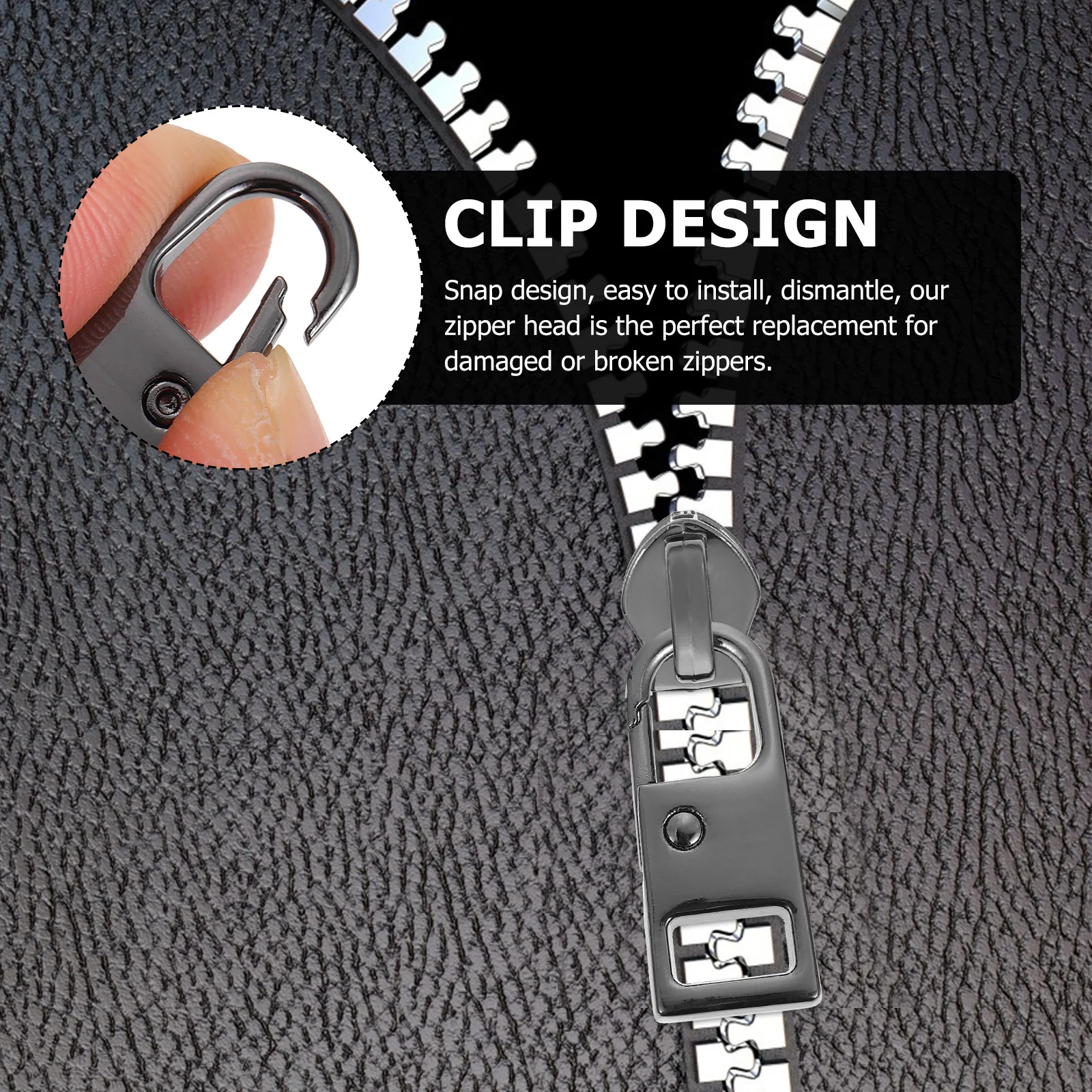 

5Pcs Metal Zipper Pullers Replacement Fixers for Luggage Garment Sportswear Bag Zipper Pull Tab Supplies Repair Pull Tabs