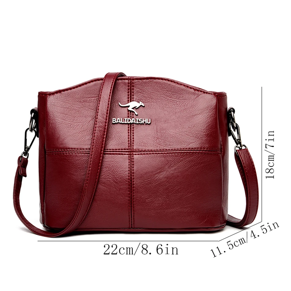 High Quality Soft Leather Shoulder Crossbody Bags for Women Luxury Designer Handbags Purses 2024 Female Messenger Bag Sac A Main