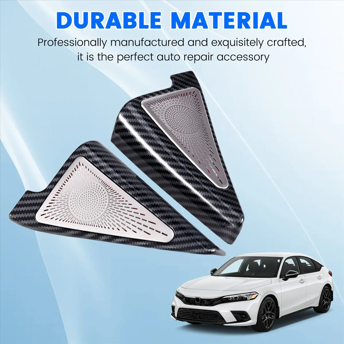 Super Sale Car Door Panel Loudspeaker Pad Speaker Cover Trim Frame Sticker Fit for Honda Civic 11th Gen 2022 2023 2024