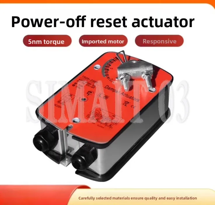 Spring Return Damper Actuator, On-Off Type, Signal Feedback, Power Failure Close, 24V 220V