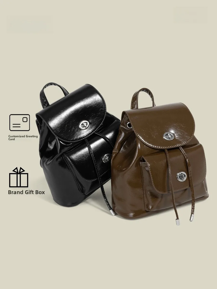

Korean Sle College Wind Double oulder Bag Women's Large Capaci Commuter Dstring Bapa Spring Summer New Arrival