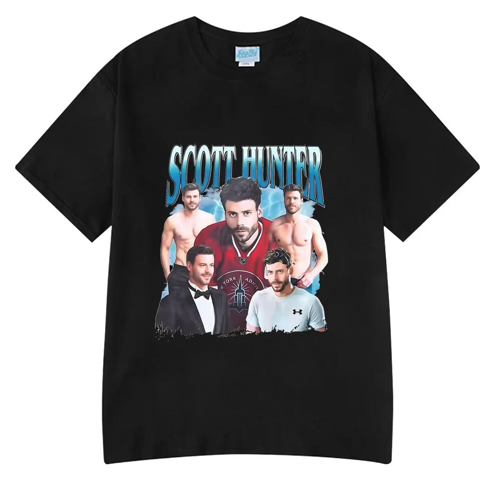 Heated Rivalry Scott Hunter Graphic T-shirts Men's Women Clothing Fashion Harajuku Oversized T Shirt Cotton Casual Style Tshirts