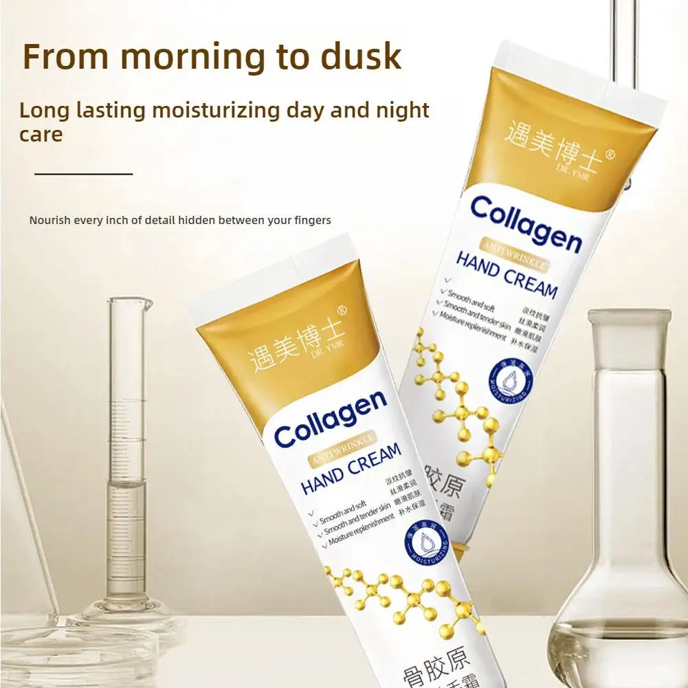 30g Collagen Anti-wrinkle Hand Cream Skin Soften Nourish Anti-drying Whitening Moisturizing Skin Care Cracked Repair Cream