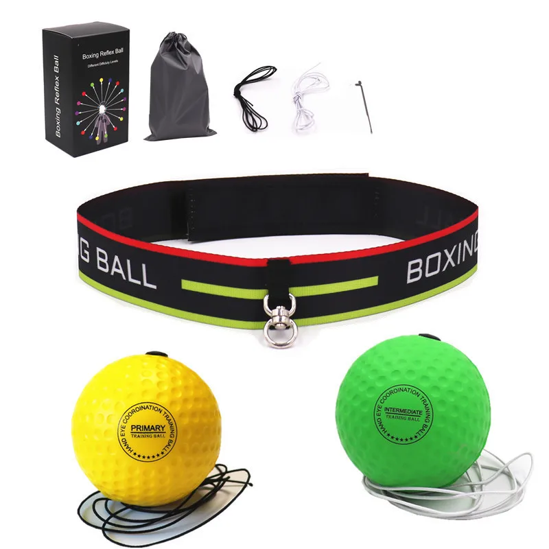 New nylon belt boxing reaction ball head-mounted Sanda fighting training equipment head-mounted boxing speed ball