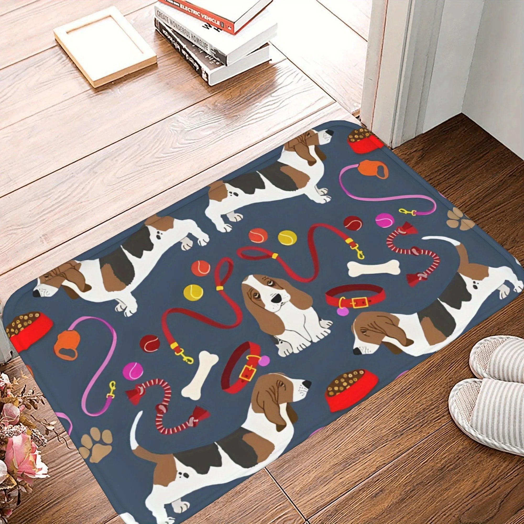 

1PC Puppy Playfround Kitchen Rug Non-Slip Door Mat Pop design Bathroom Rug Bath Mat Carpet for Home Sink Laundry ecoreeree